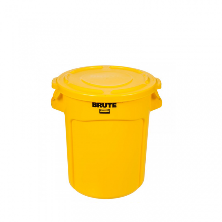 FG262000YEL BRUTE 20 Gallon Container with Lid Yellow Schemer Plus