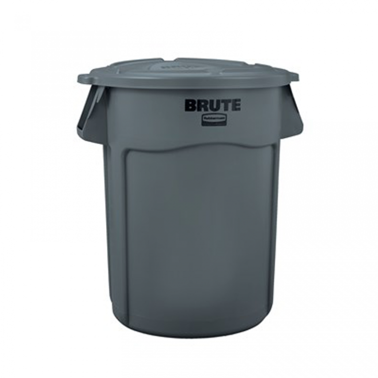 FG264360GRAY BRUTE 44 Gallon Container with Lid -Gray - Schemer Plus Co ...