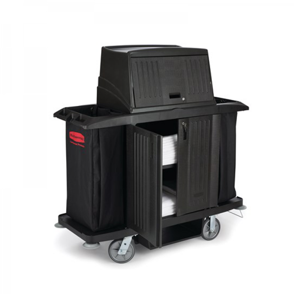 FG9T1900BLA Full Size Housekeeping Cart with Doors